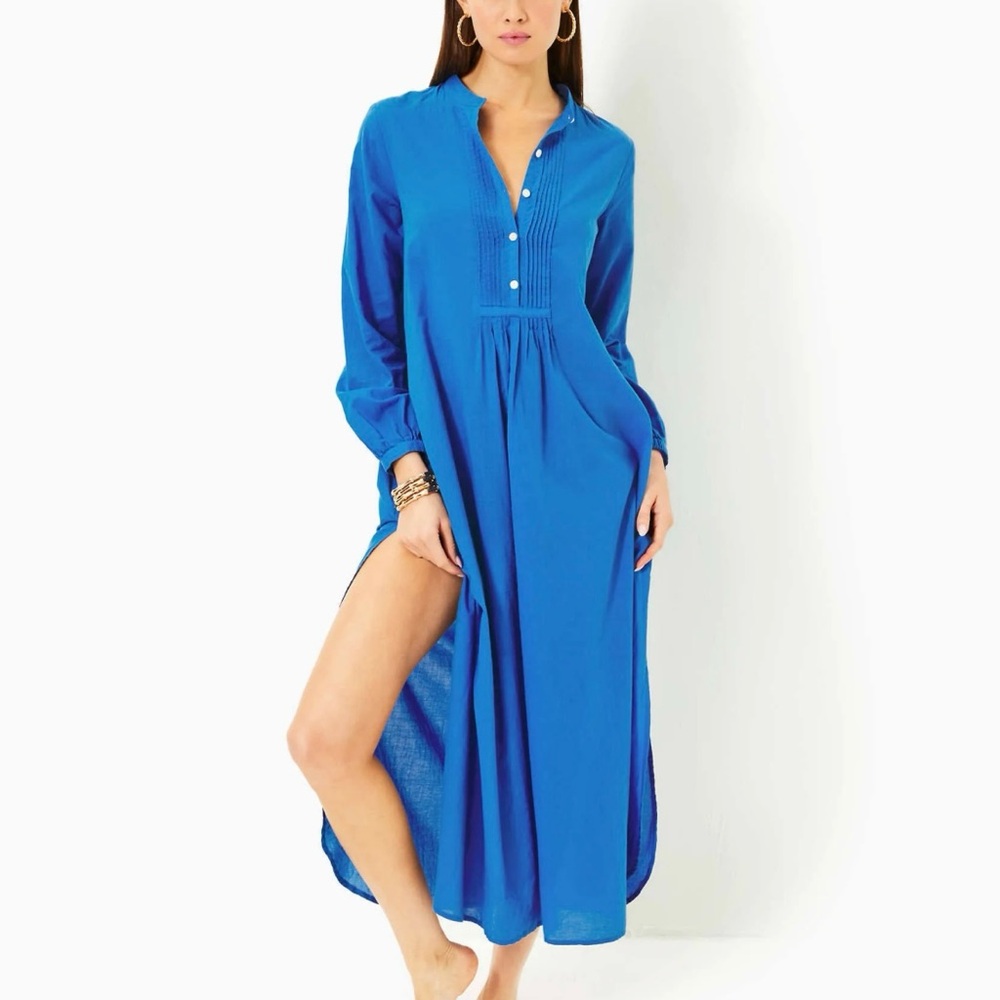 NWT Lilly Pulitzer Vassa Morelle Blue Maxi dress
